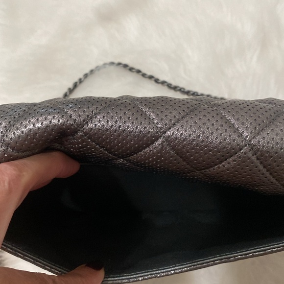 Authentic Chanel Perforated Quilted Clutch with chain - Picture 5 of 16